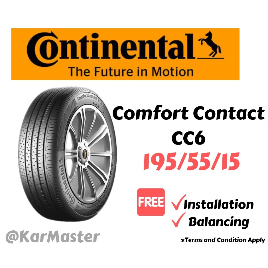 195 55 15 Continental Cc6 Tyre With Installation Shopee Malaysia