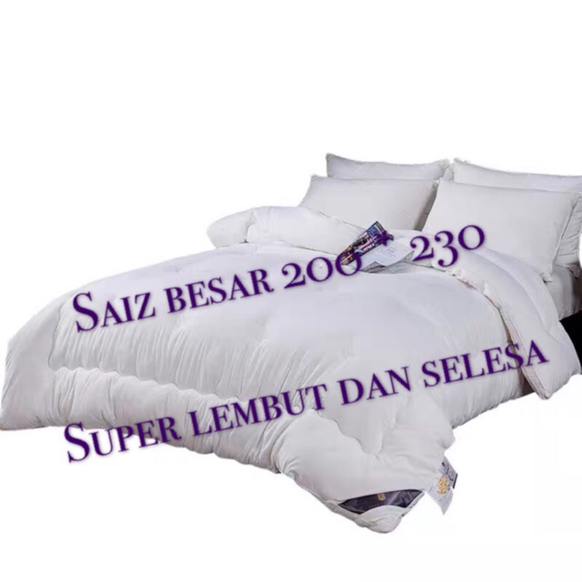 Comforter 100 Cotton 200 CM X 230 CM Local delivery Shopee Malaysia