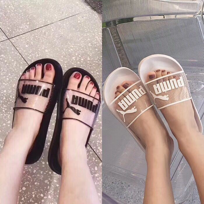 puma slippers transparent