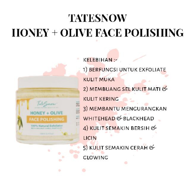 Tatesnow Face Polishing Facial Scrub Remove Dead Skin Cells Blackhead Whitehead With Free Gift Shopee Malaysia