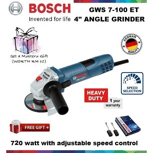 Bosch Gws 7 100 Et 4 Angle Grinder 710 Watt With Adjustable Speed