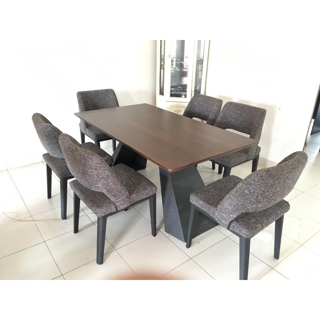 Set Meja Makan Table 1 6 Furniture Kitchen Shopee Malaysia