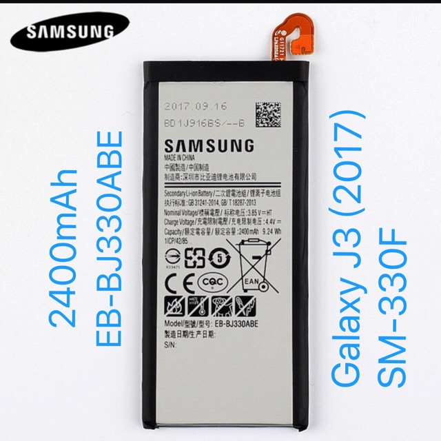 Original Battery Samsung Galaxy J3 17 Eb Bj330abe 2400mah Shopee Malaysia