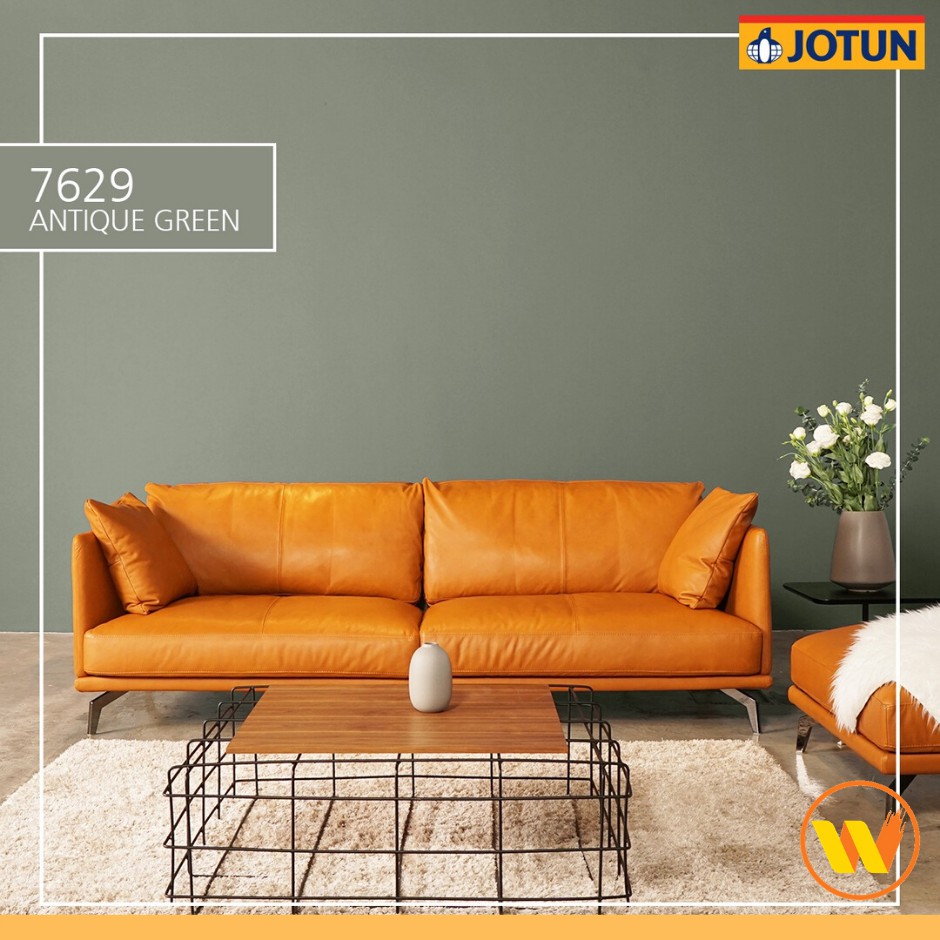 5Litre Jotun Paint Interior 7629 Antique Green Majestic True Beauty Sheen / Easy Clean