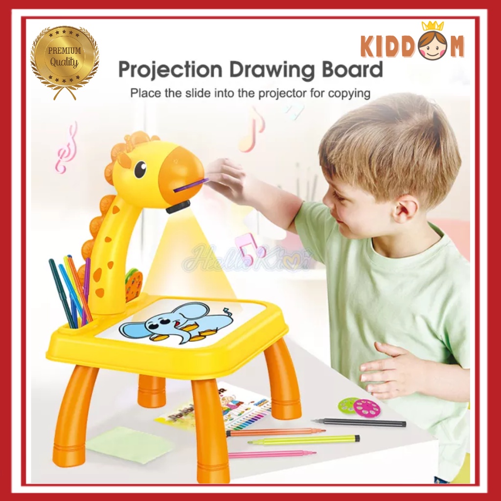 KIDDOM Giraffe Projector Painting Drawing Table Meja Lukis Kanak Kanak ...