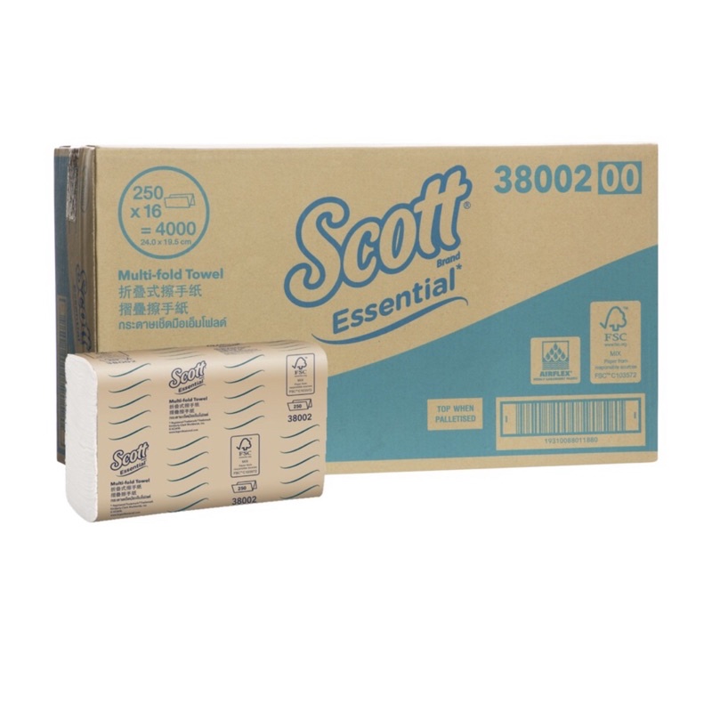 SCOTT® 38002 Essential Multi-Fold Hand Towel with Airflex technology ...