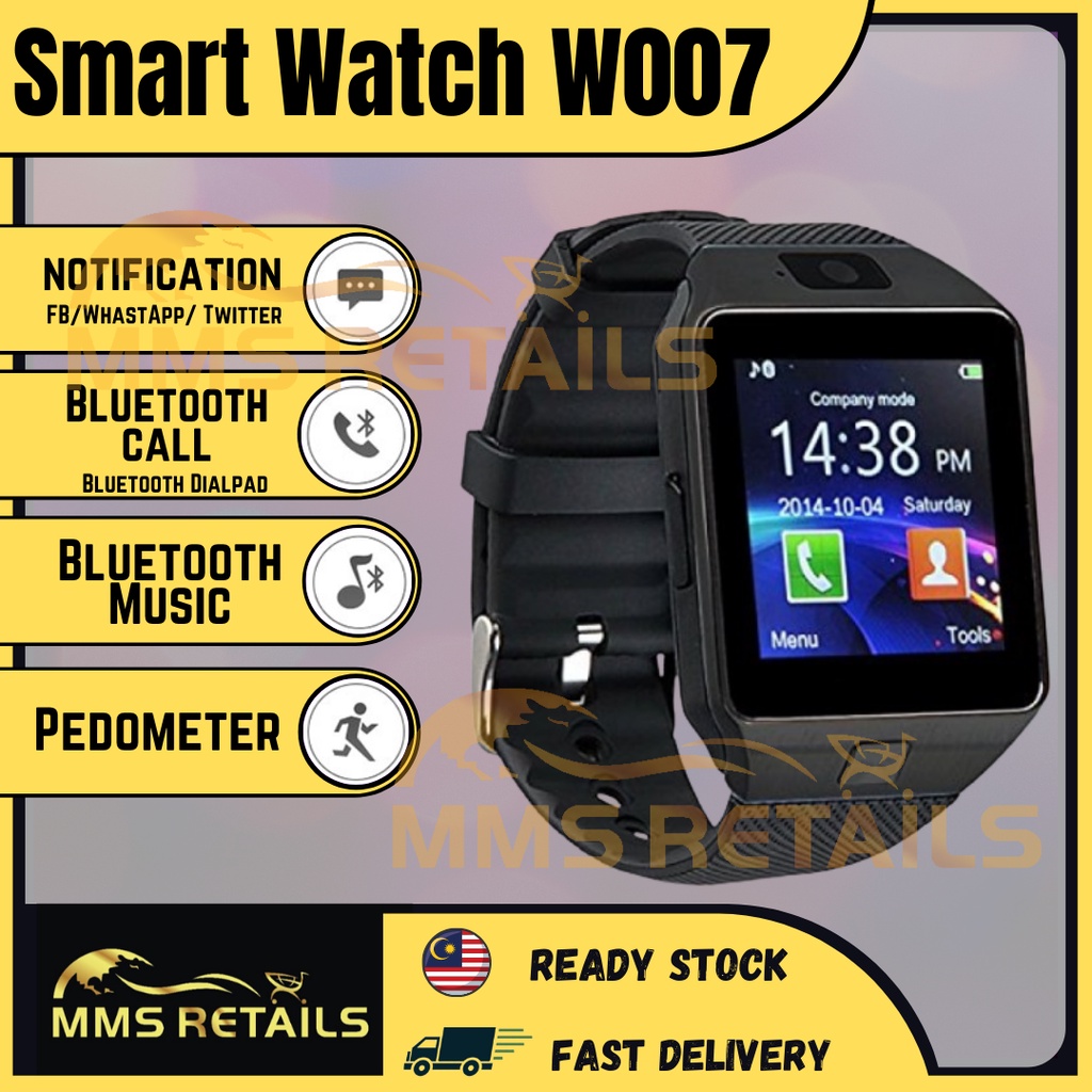 Sim Card Smart watch Z6 W007 support phone call massage receive and