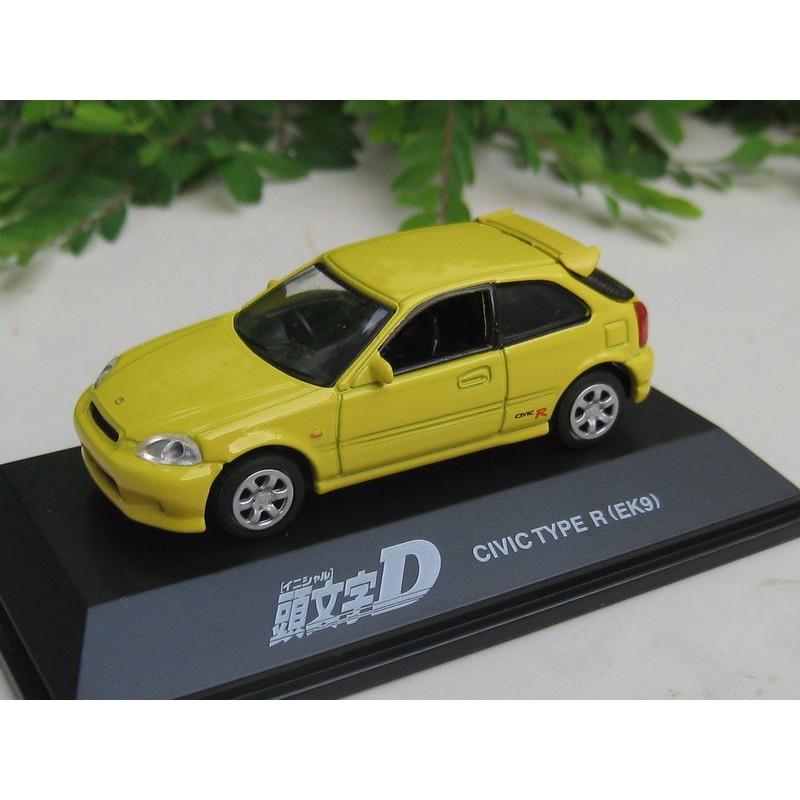 Yodel 1 72 Initial D Honda Civic Type R Ek9 6cm Yellow Diecast Car Model Shopee Malaysia