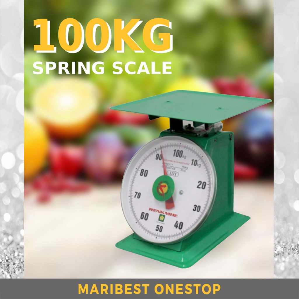 100Kg 120Kg 150Kg RENKMHE DIAL SPRING SCALE Mechanical Compression Spring Balance Weighing Scale Pasar Malam Penimbang