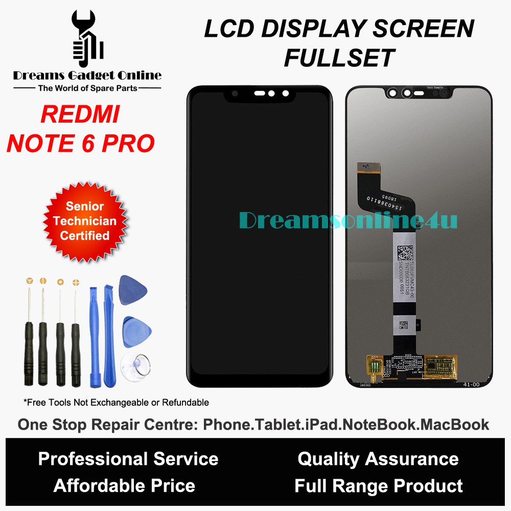 Replacement Lcd Touch Screen Digitizer For Xiaomi Redmi Note 6 Pro Shopee Malaysia