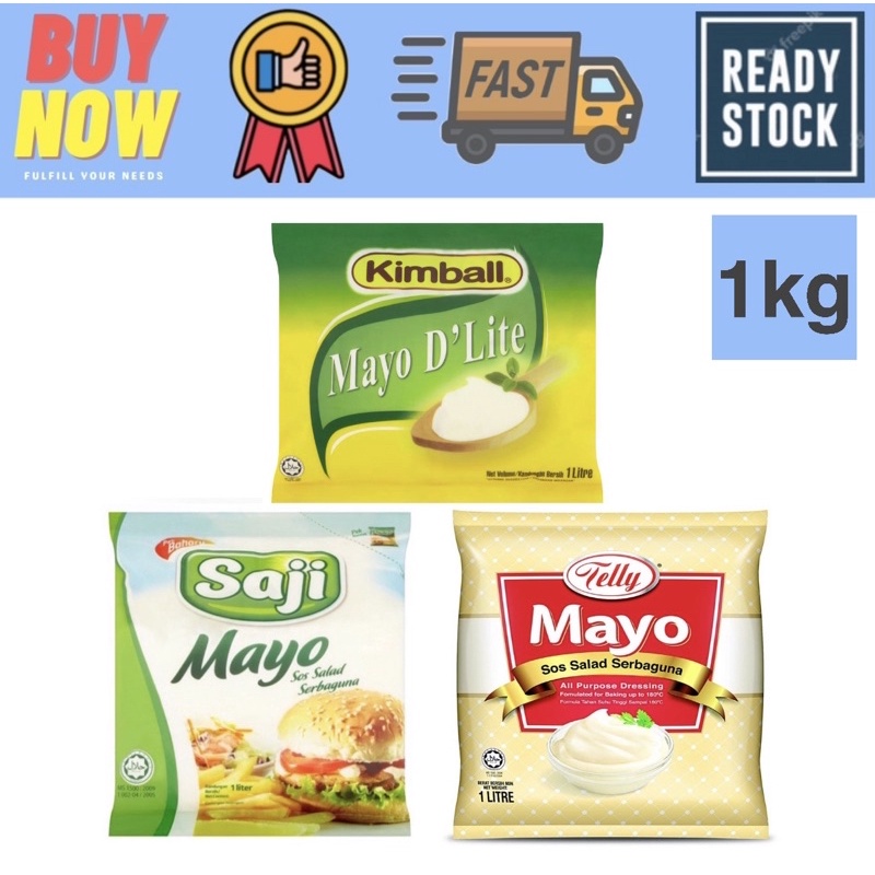 Kimball Saji Telly Mayo Mayonnaise Sos Salad (1kg) Shopee Malaysia