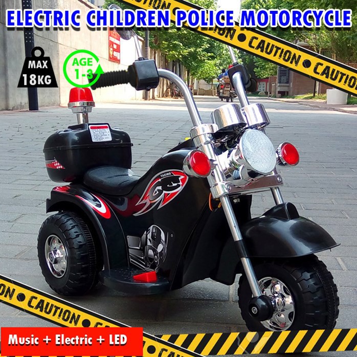 IV]CHILDREN ELECTRIC TOY POLICE MOTORCYCLE/KERETA MAINAN MOTOSIKAL 