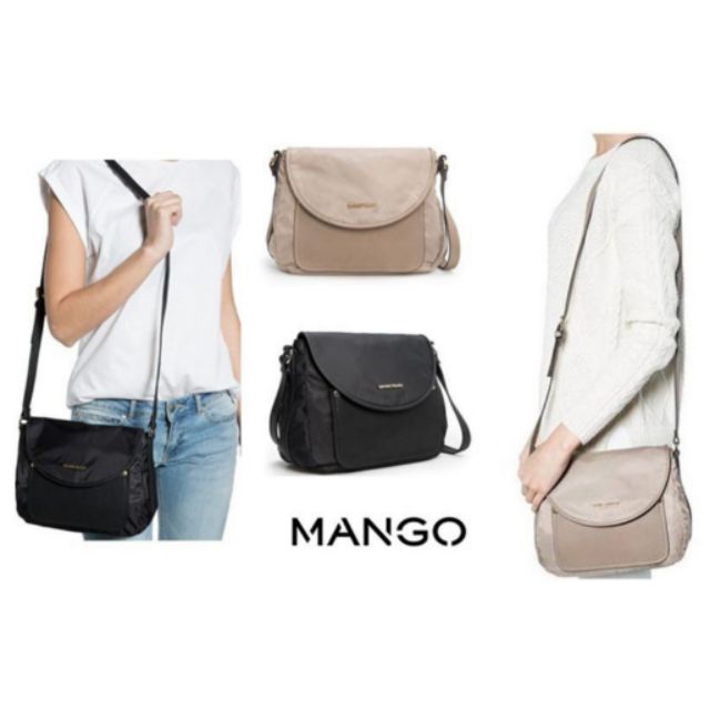 mango black solid sling bag