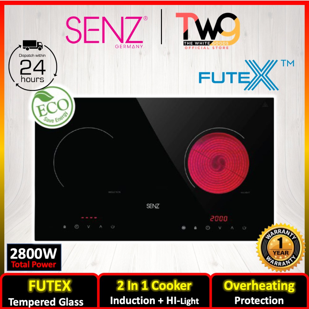 [FREE SHIP] SENZ 2 in 1 Built-In Induction Smart Touch Cooker Electric Stove Hob With FUTEX GLASS TOP SZ-RI3200I