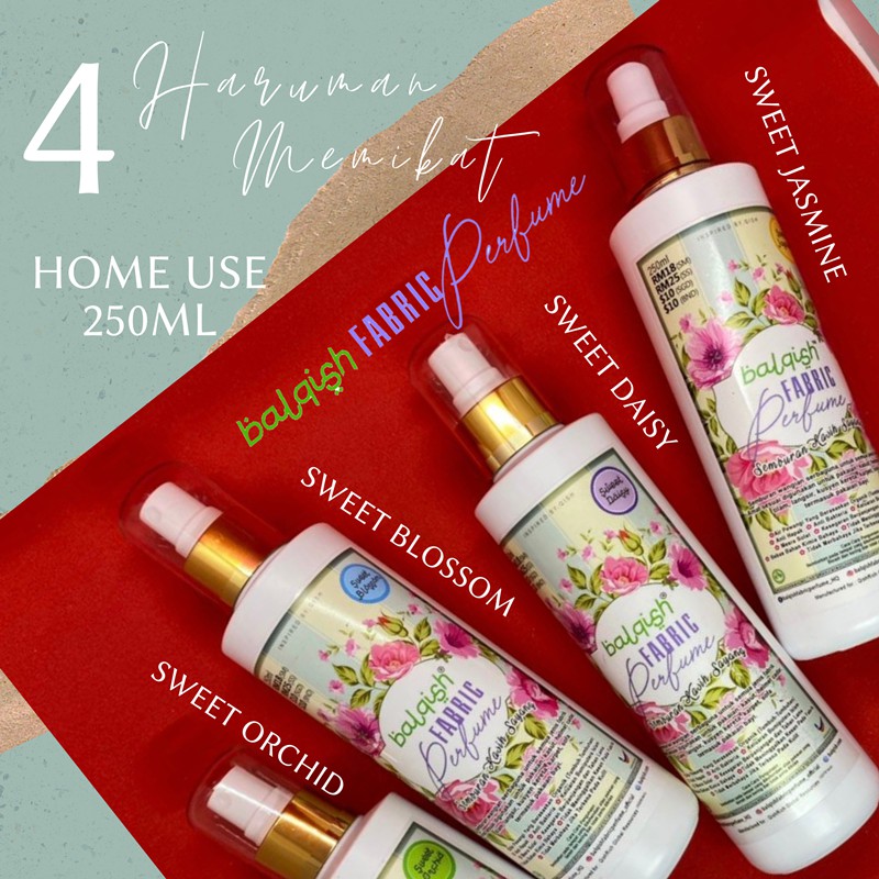 Balqish Fabric Perfume Spray Pewangi Hilangkan Bau Asap Rokok Dalam Rumah Di Baju Kusyen Kereta Shopee Malaysia