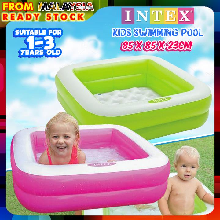 INTEX 57100 (NP26) Play Box Pools Inflatable Baby Swimming Pool Extra ...