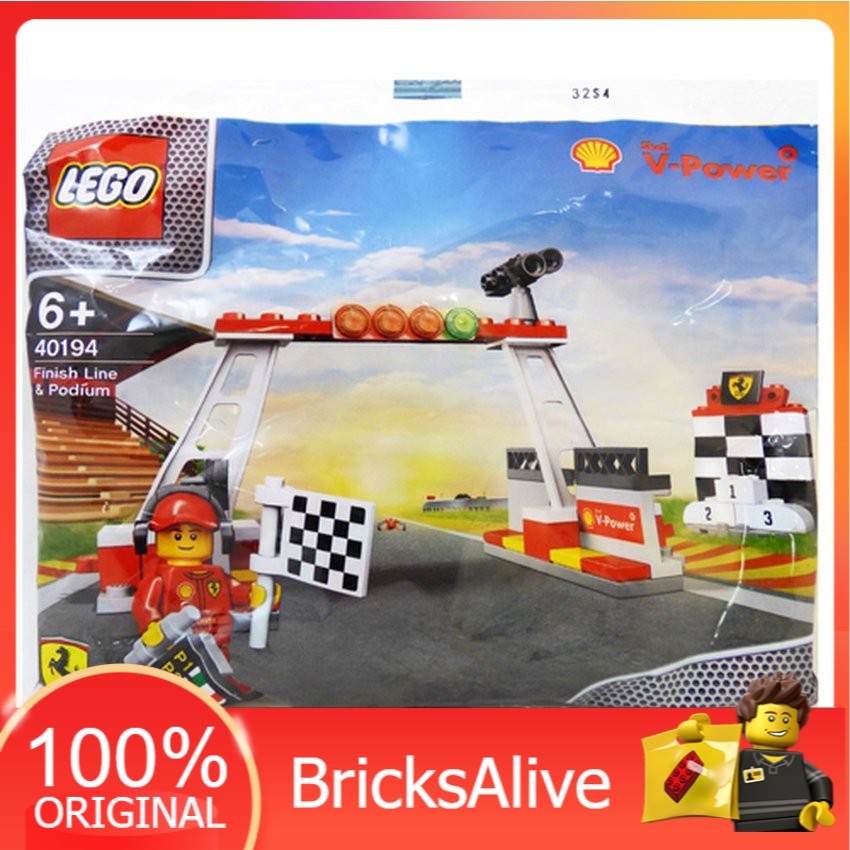 [BricksAlive] LEGO SHELL Ferrari Finish Line & Podium Polybag MISP (40194)