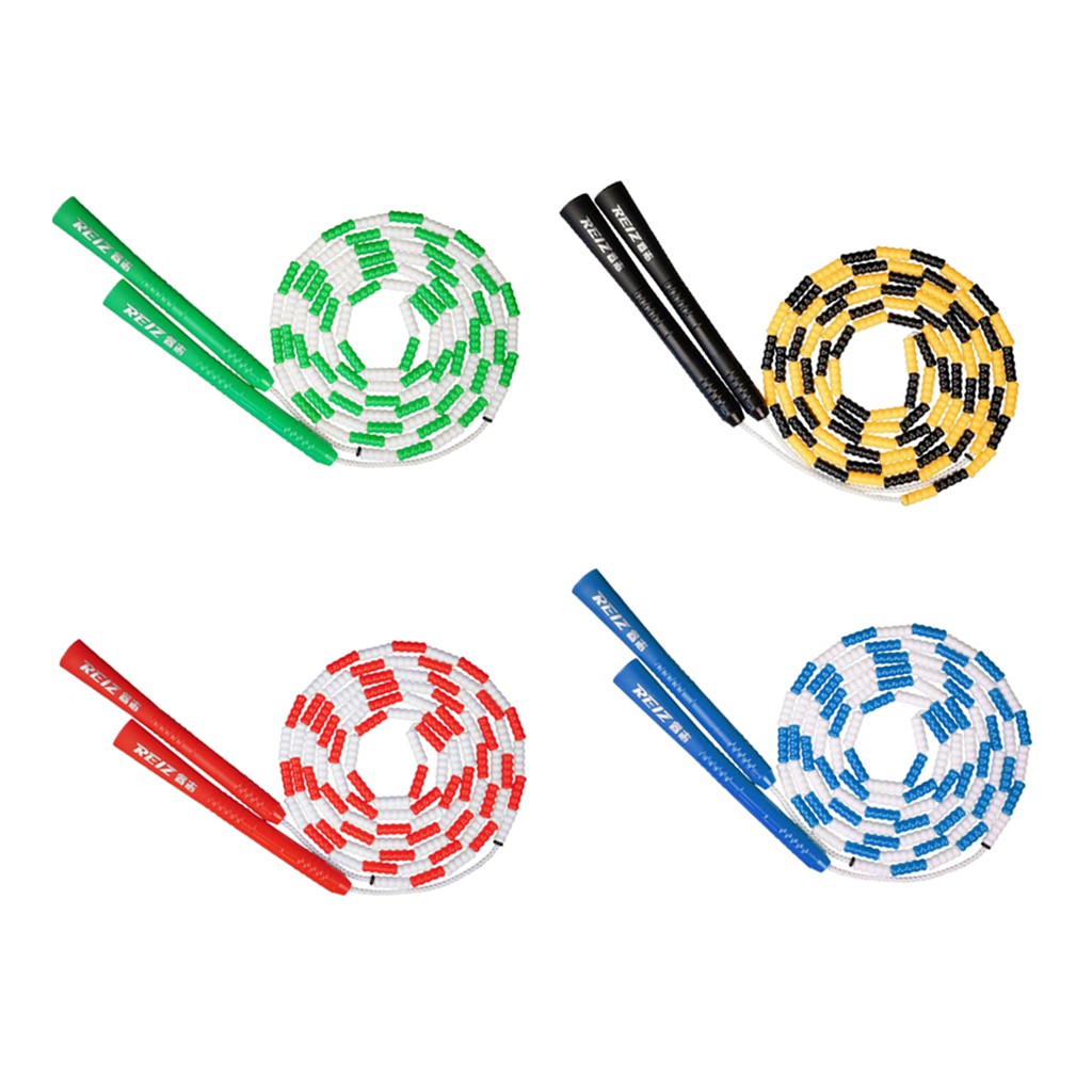 [perfeclanMY] Rubber+PVC Jump Rope Beaded Segmented Skipping Sporting Fitness Equipment