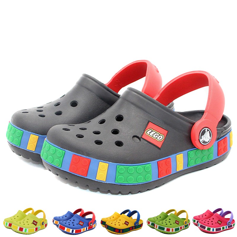 Original crocs kid's shoes lego Unisex 