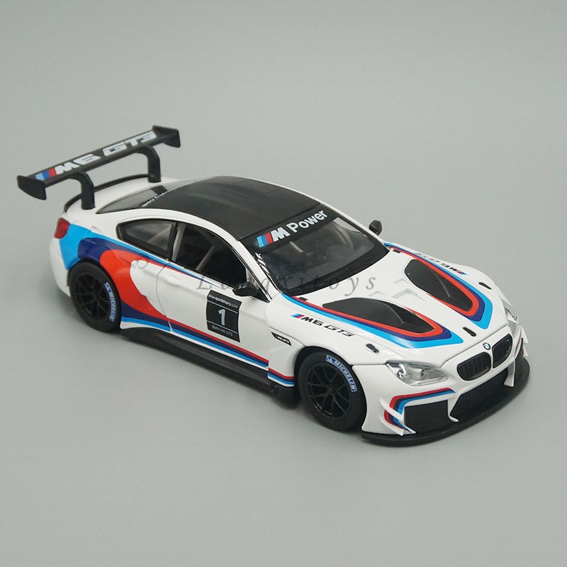 1/24 Scale BMW M6 GT3 Racing Car Model Diecast Vehicle White Gift Collectible 