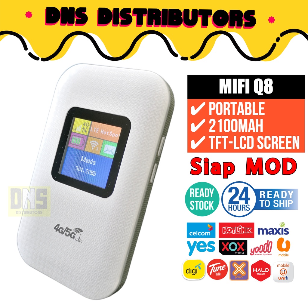 Modified Portable Modem D9 Q8 MiFi 4G 5G Unlimited WiFi Unlimited Hotspot SUPPORT ALL SIM CARD