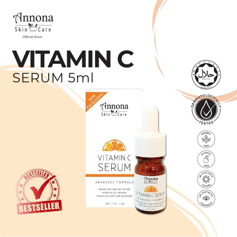 Vitamin C Serum Annona 5ml Serum Jeragat Jerawat Dan Parut Shopee Malaysia