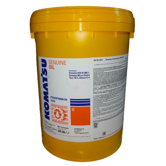 Komatsu Genuine Oil TO30 20L Shopee Malaysia