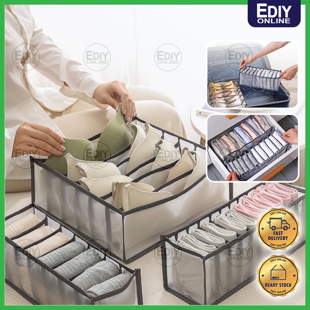 ( Clothes Compartment ) Foldable Closet Storage Box Drawer Wardrobe