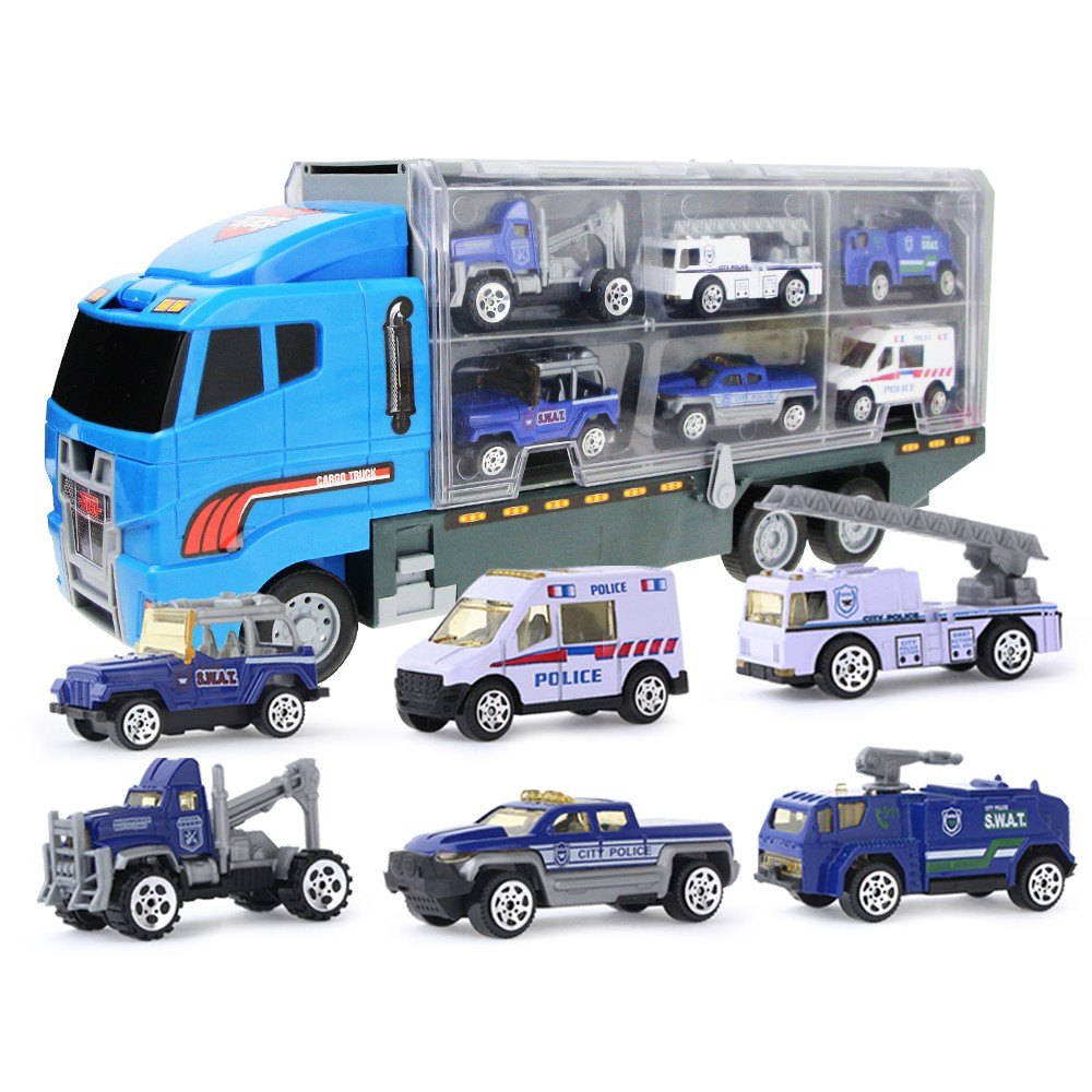 big truck with small cars toys