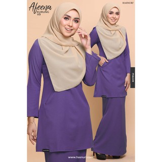 NEW COLOUR AFEENA by HASNURI  Baju  Kurung  Berpoket 