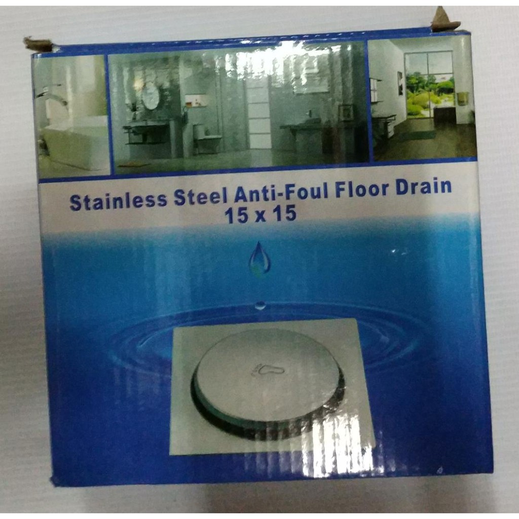 Stainless Steel Anti Foul Floor Drain With Trap 15 X 15 Shopee