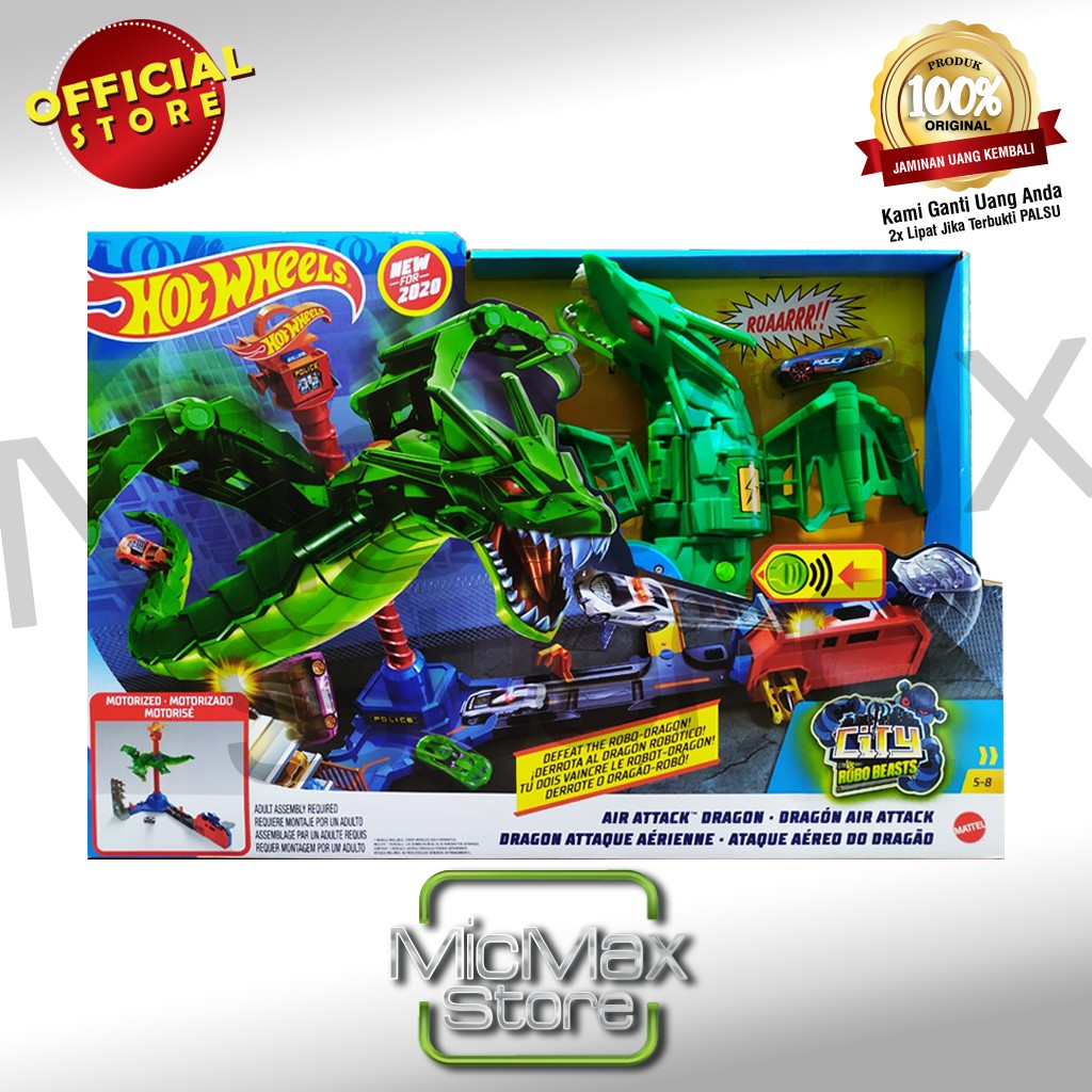 Hot Wheels City Robo Beasts Air Attack Dragon Play Set Hot Wheels