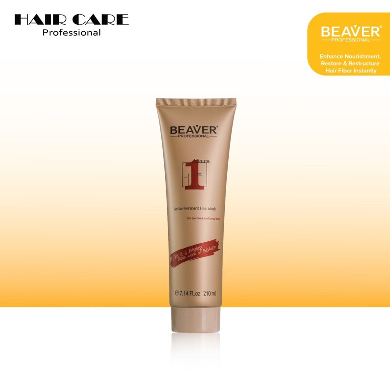 Beaver 1 Minute Active Ferment Hair Mask For Dry/Damage/Frizzy/Color