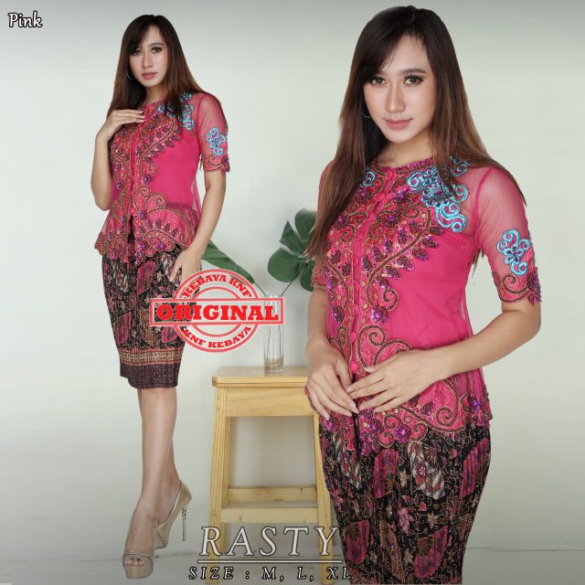 SET KEBAYA RASTY ( KEBAYA + INNER + SKIRT ) | Shopee Malaysia