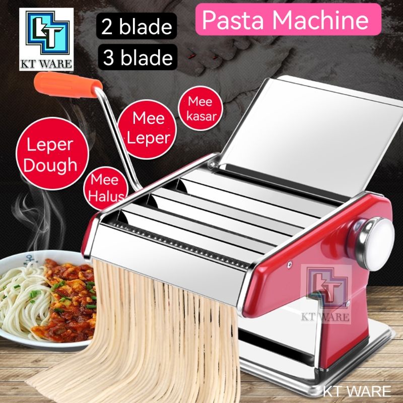 KT WARE Stainless Steel Pasta Making Machine  dough Manual Noodle Maker Spaghetti Noodle machine mesin mee karipuff