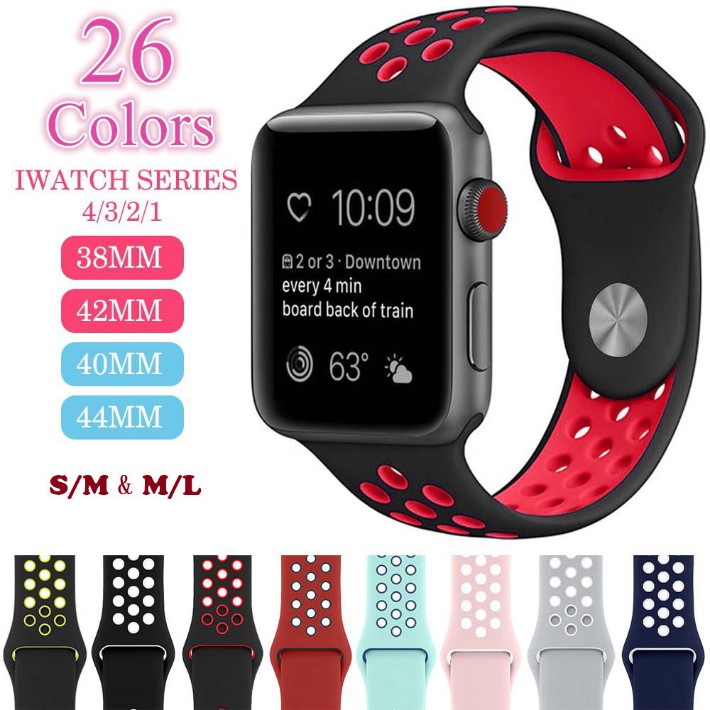 Apple Watch Strap 38 40 Mm 42 44 Mm Sport Silicone Band For Iwatch