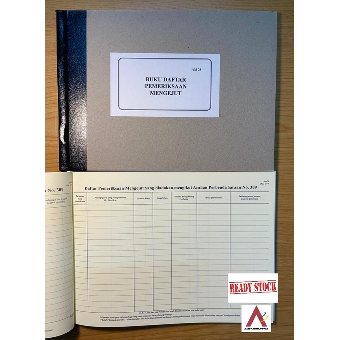 AM28 BUKU DAFTAR PEMERIKSAAN MENGEJUT  Shopee Malaysia