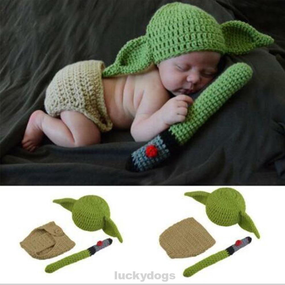 Birthday Cartoon Cute Yoda Hat Crochet Photography Prop Handmade Baby Costume Set Shopee Malaysia - roblox yoda hat