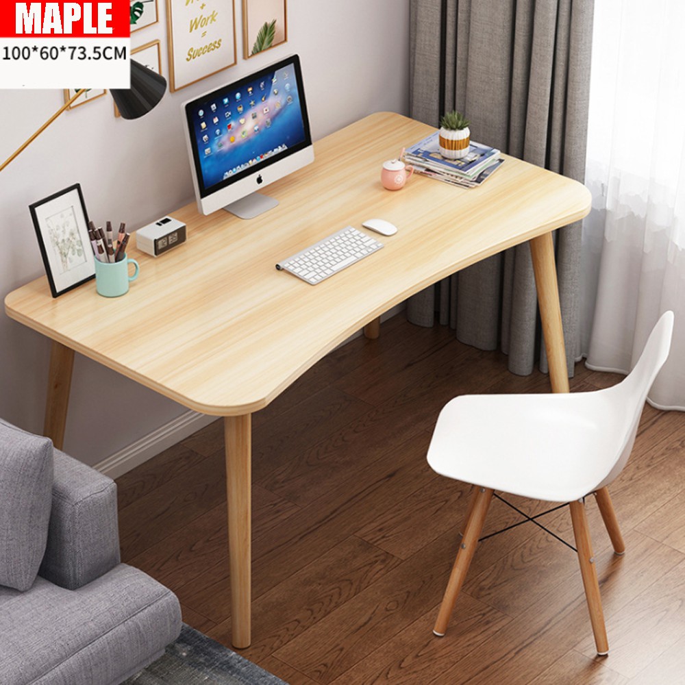 Scandinavian Design Simple Work Study Desk Laptop Table Meja Belajar ...