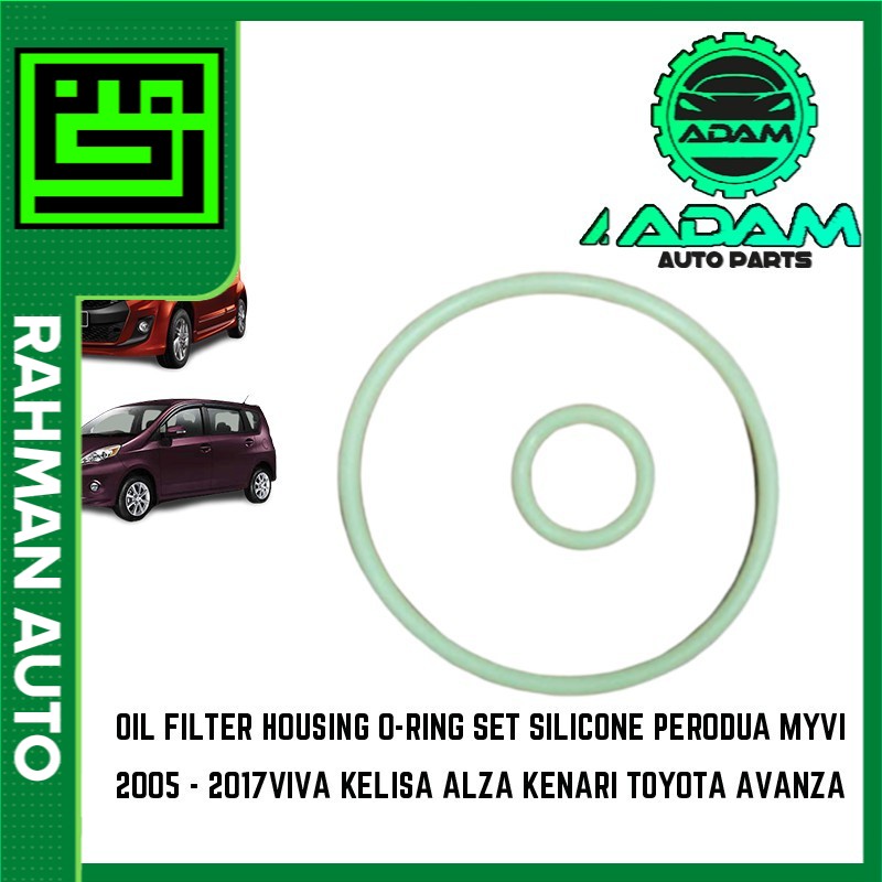 OIL FILTER HOUSING ORING SET SILICONE PERODUA MYVI 2005 2017 VIVA