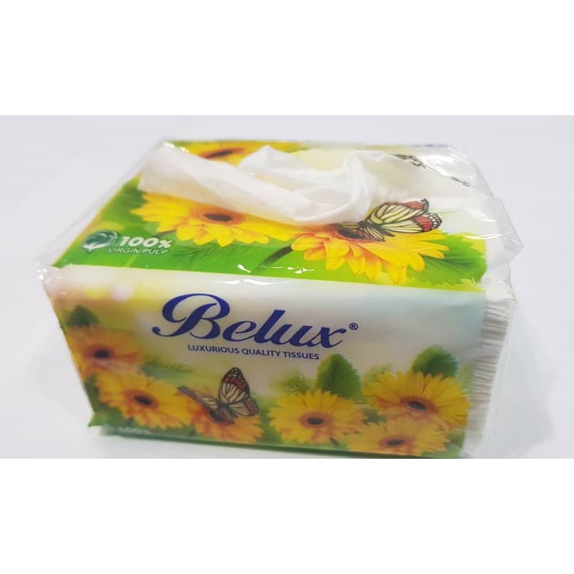 [125s x 10Pack] Belux 2 Ply Pop Up Tissue 2 ply tissue small pack