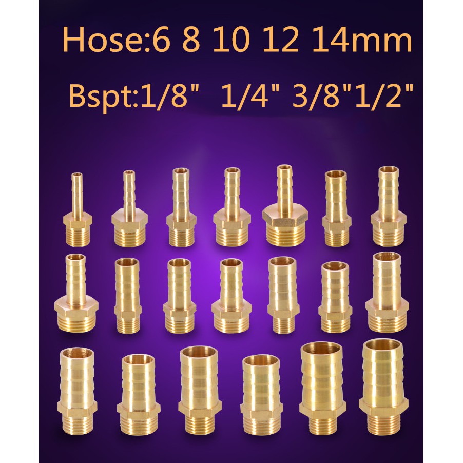 AN6/8/10/12 Male To 1/8" 1/4" 3/8" 1/2" NPT Female Straight Fitting Adapter 