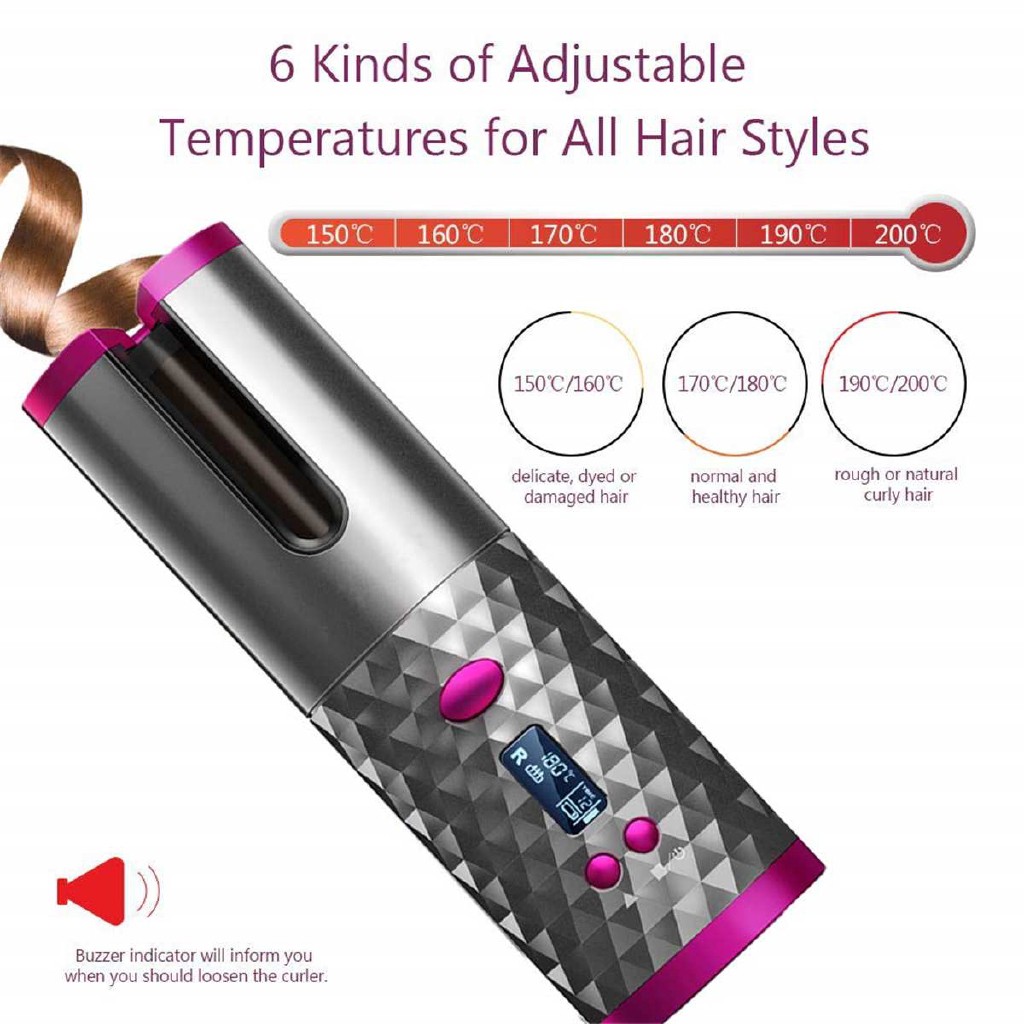 dyson=hair dryer= pengeriting rambut Pelurus Ceramic Hair Curler Cordless  Auto Rotating Curling Temperature Adjustable W | Shopee Malaysia