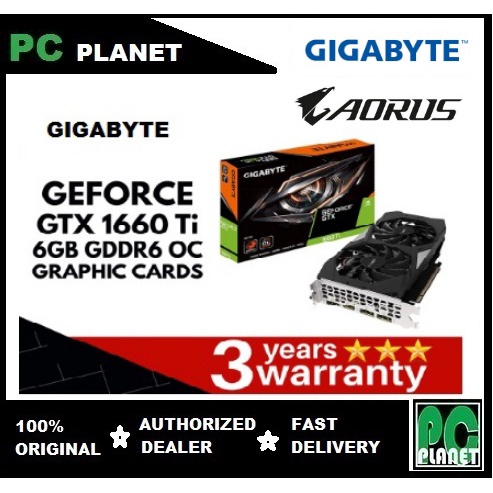 GIGABYTE GeForce GTX1660 Ti 6GB OC GDDR6 GPU / Graphic Card / GV ...
