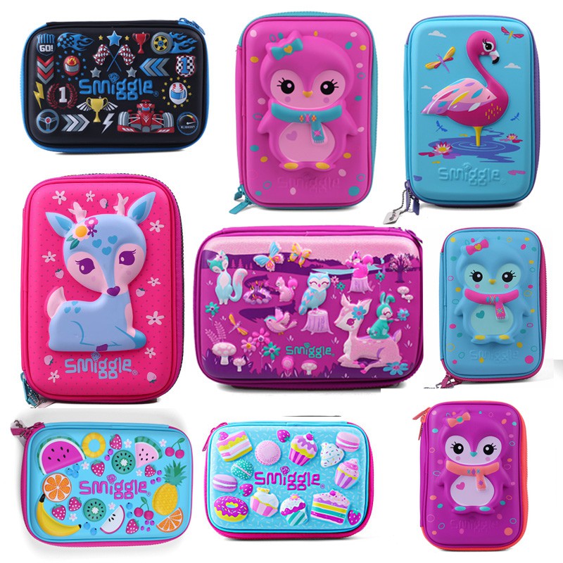 Smiggle hard pencil case with FREE GIFT kotak pensel Smiggle murah ...