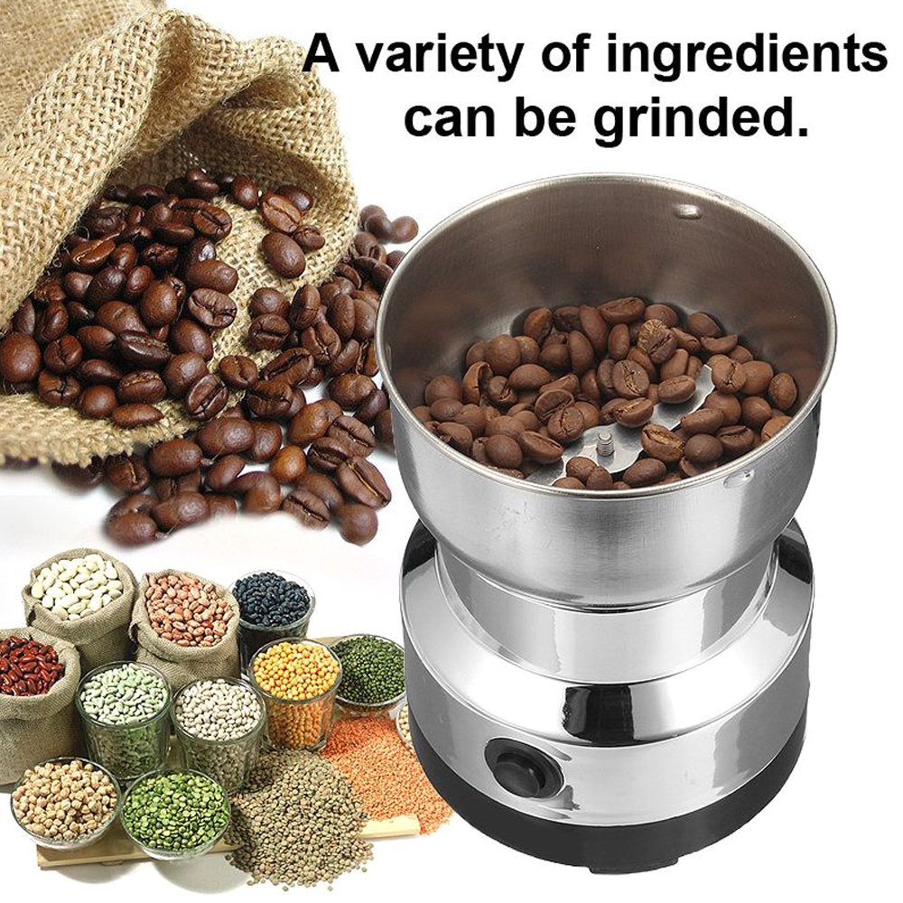 Electric Stainless Steel Coffee Bean Grinder Home Grinding Milling Machine Spice Grinder