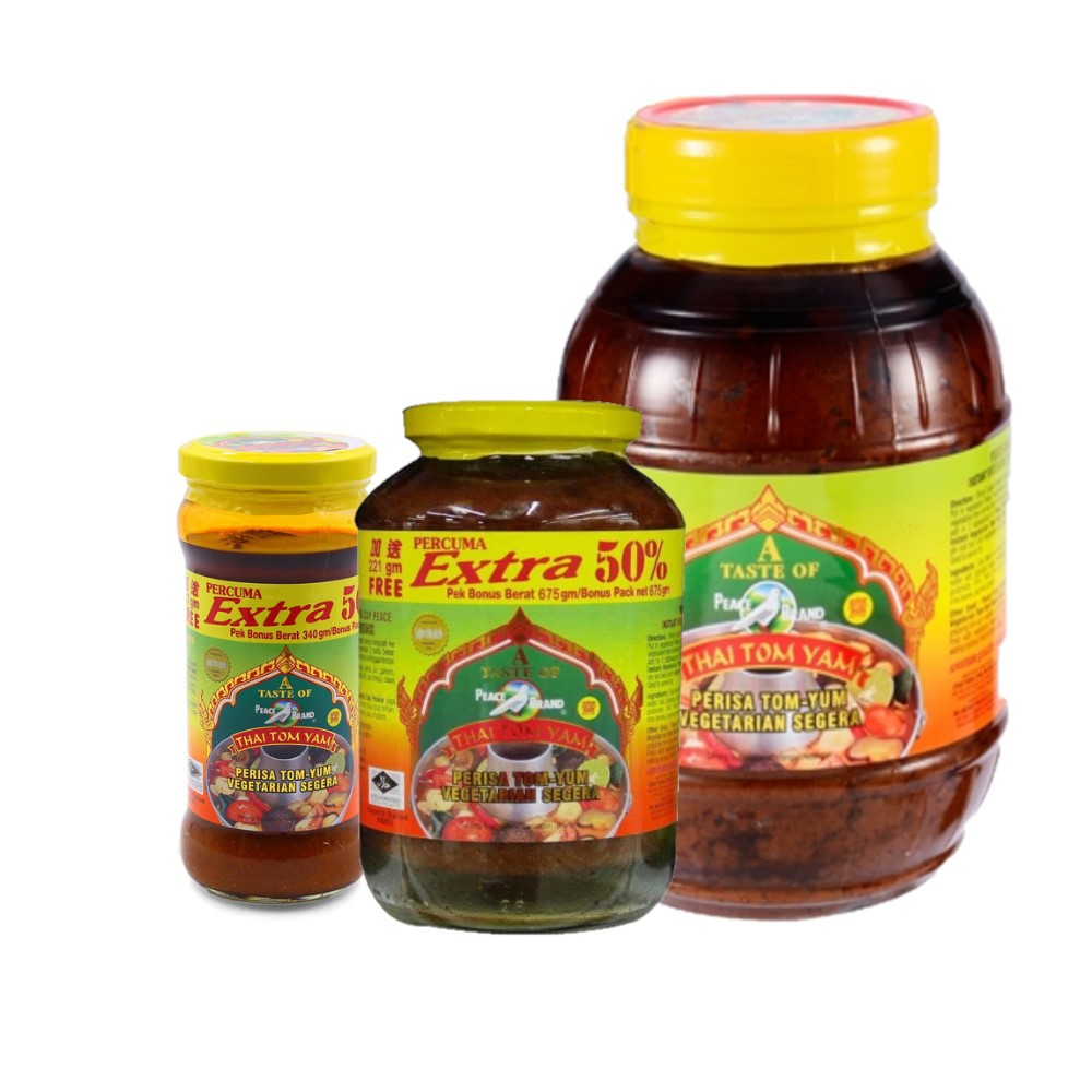 Peace Brand Instant Vegetarian Thai Tom Yum Paste 227g 454g 2kg é¸½å­çç´ é£ä¸çé±perisa Tom Yum Vegetarian Segera Halal Shopee Malaysia