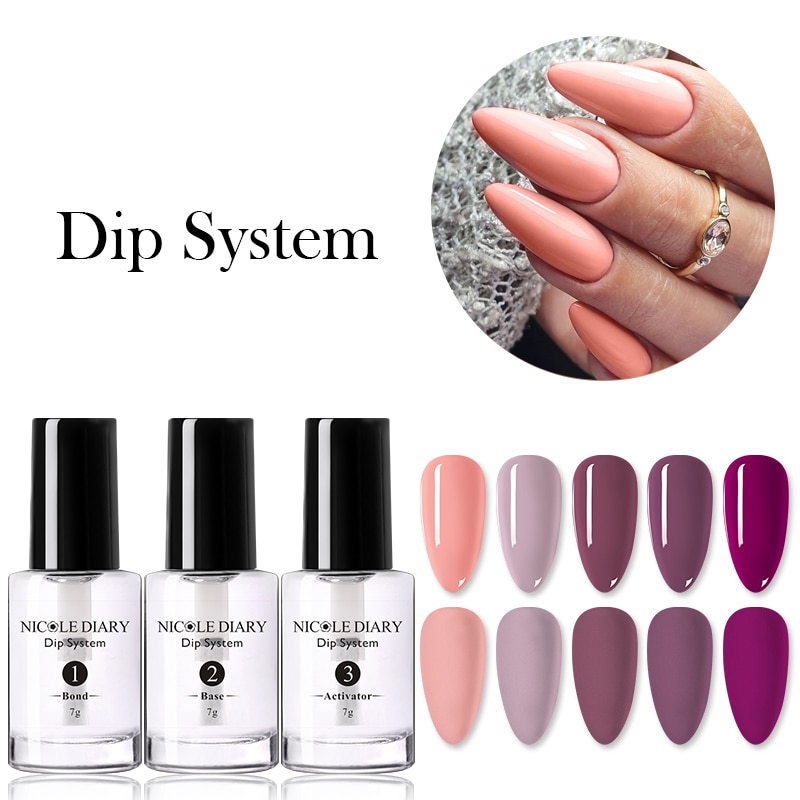 NICOLE DIARY Dipping System Liquid Set for Dip Dipping Nail Powder ...