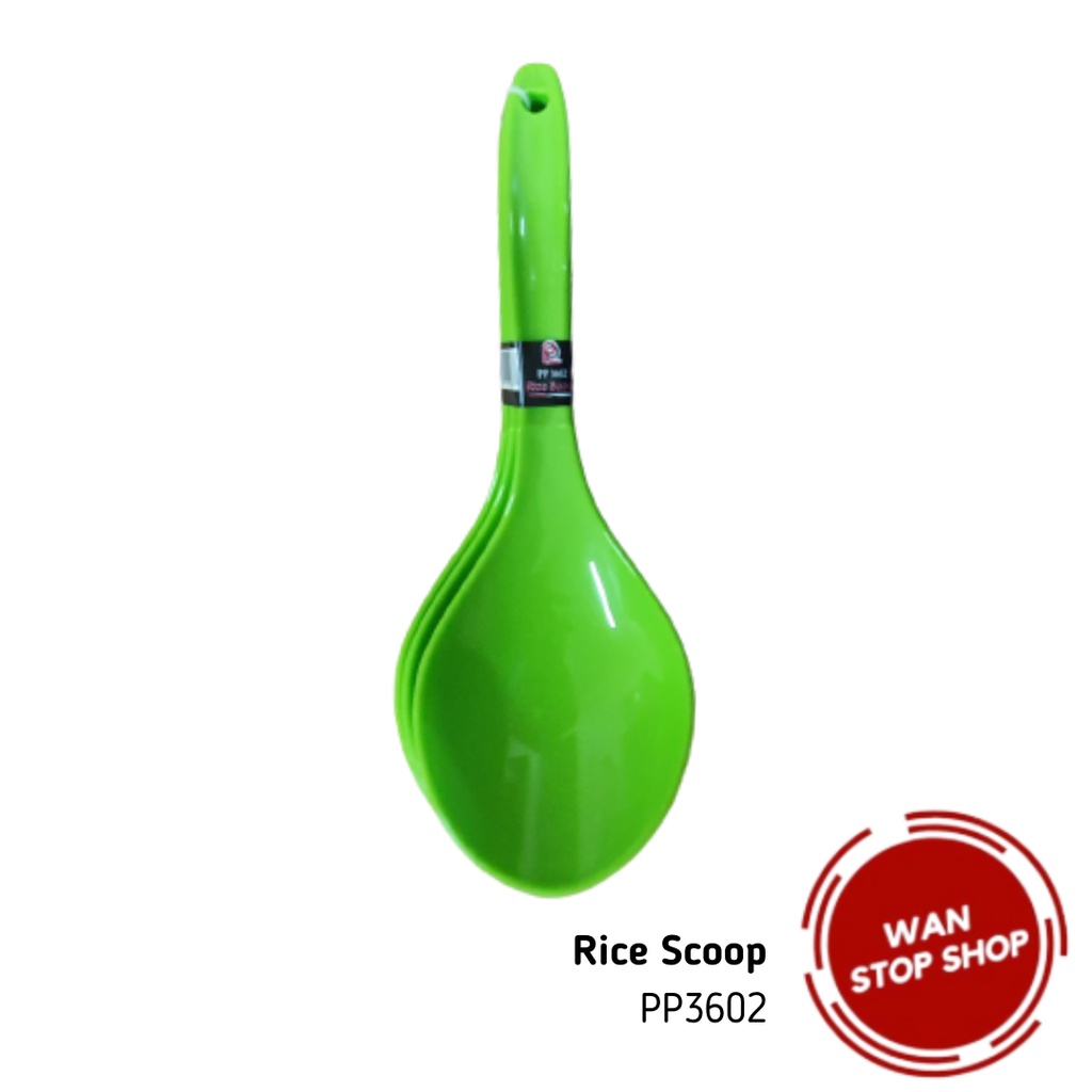 Green Rice Scoop / Soup Scoop / Soup Spoon, Sudu Nasi Warna Hijau