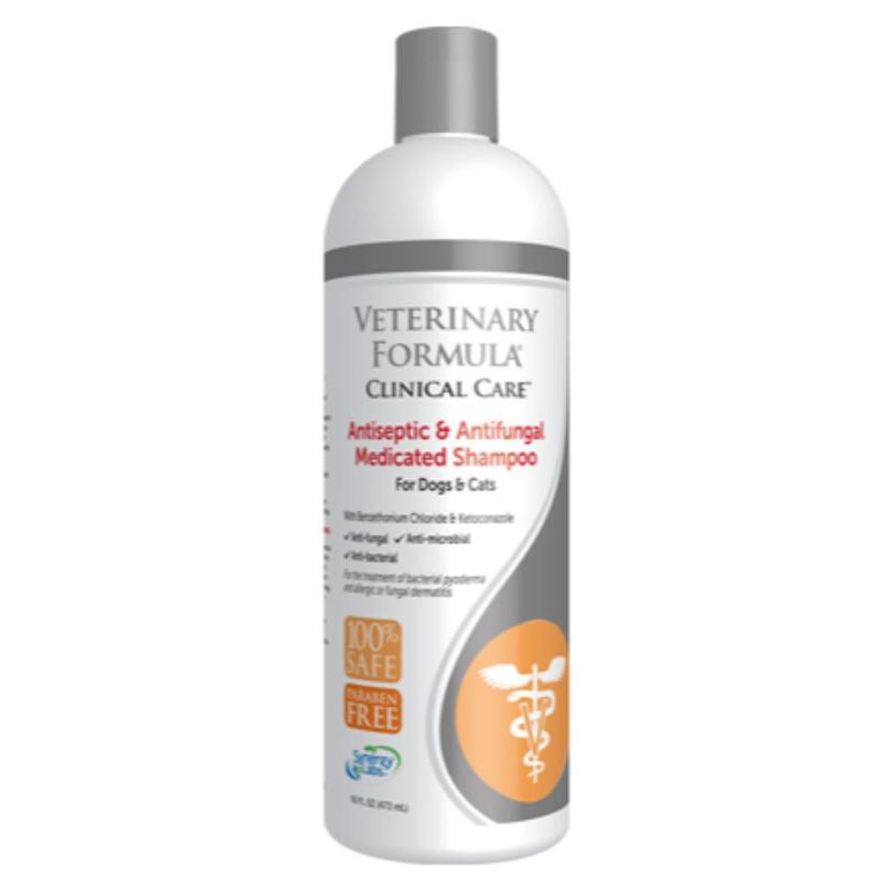 Veterinary Formula Clinical Care Medicated Shampoo for Dogs， 473ml